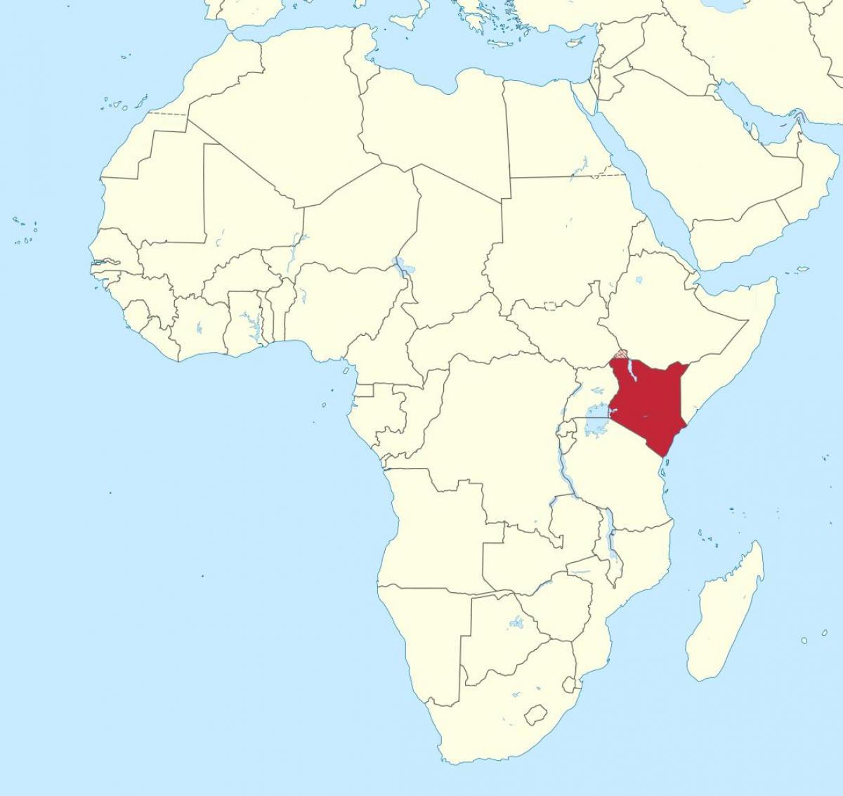 خريطة أفريقيا عرض كينيا