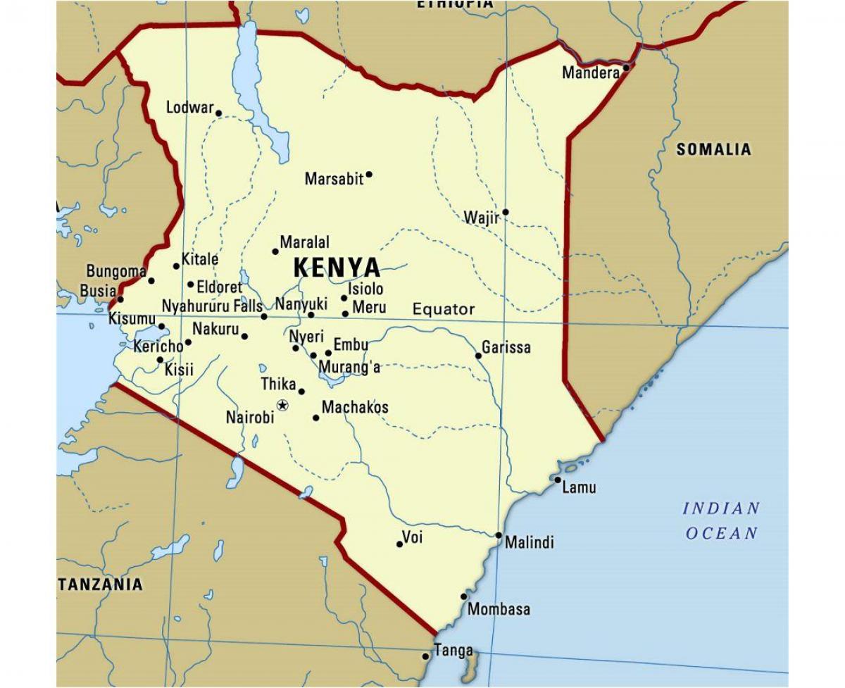الاستواء في كينيا خريطة