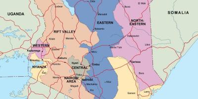 خريطة الخريطة السياسية كينيا