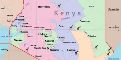 خريطة كبيرة من كينيا