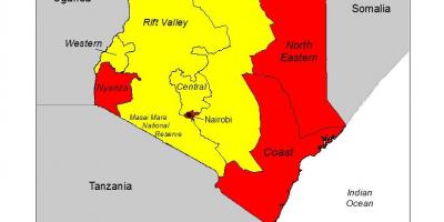 خريطة كينيا الملاريا