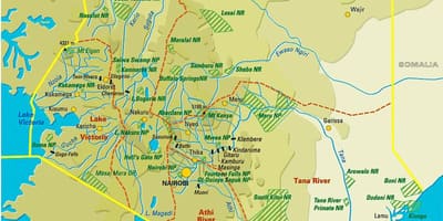 خريطة كينيا النباتات