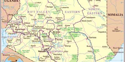 كينيا خريطة طريق مفصلة